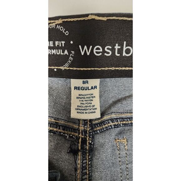 WESTBOUND THE FIT FORMULA FLEXIBLE COMFORT RHINESTONES ACCENT SKINNY JEANS 8R - Picture 5 of 6